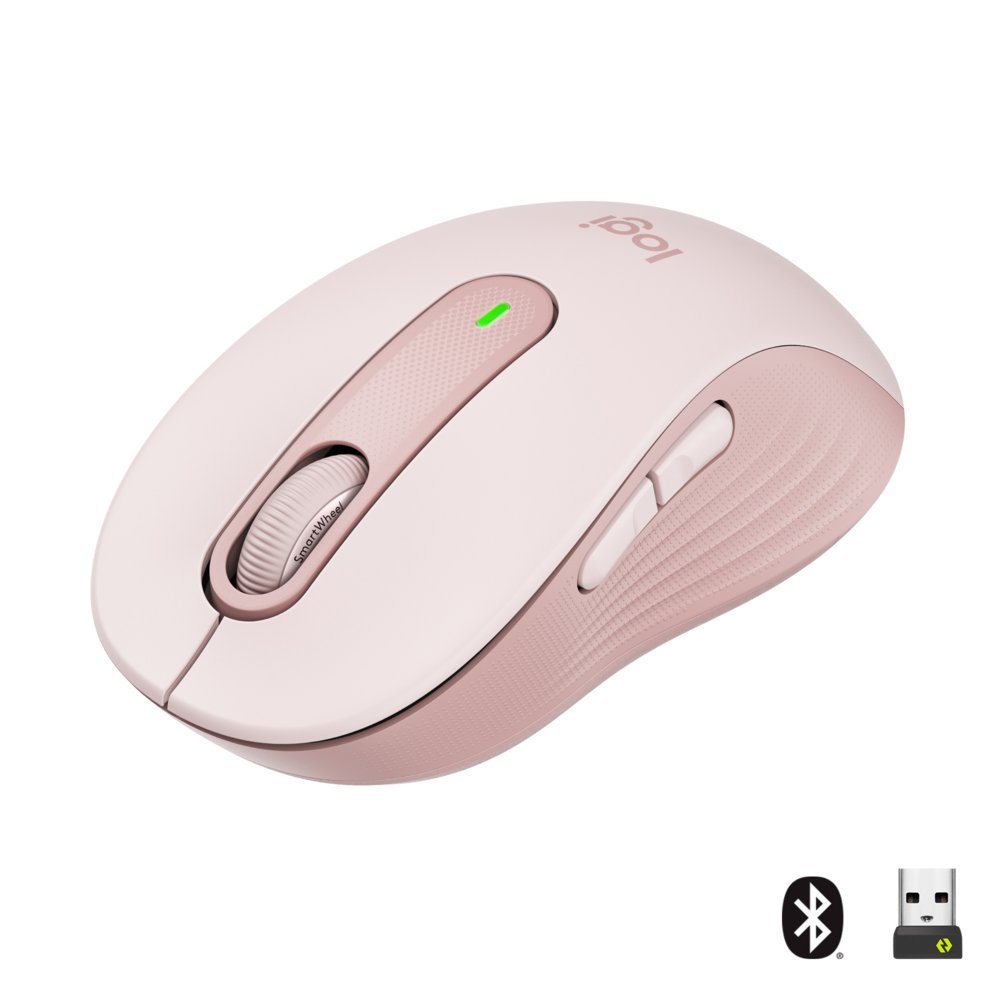 Logitech Signature M650 | Draadloze Muis | Rechtshandig | RF + Bluetooth | 2000 DPI | Roze