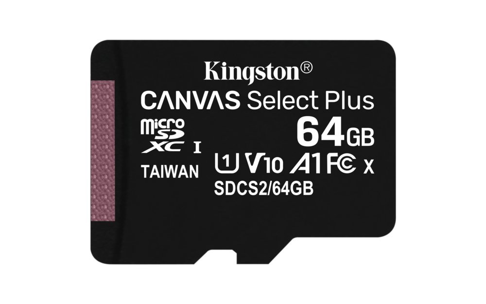 Kingston Canvas Select Plus | MicroSDXC | 64GB | Class 10 | UHS-I U1