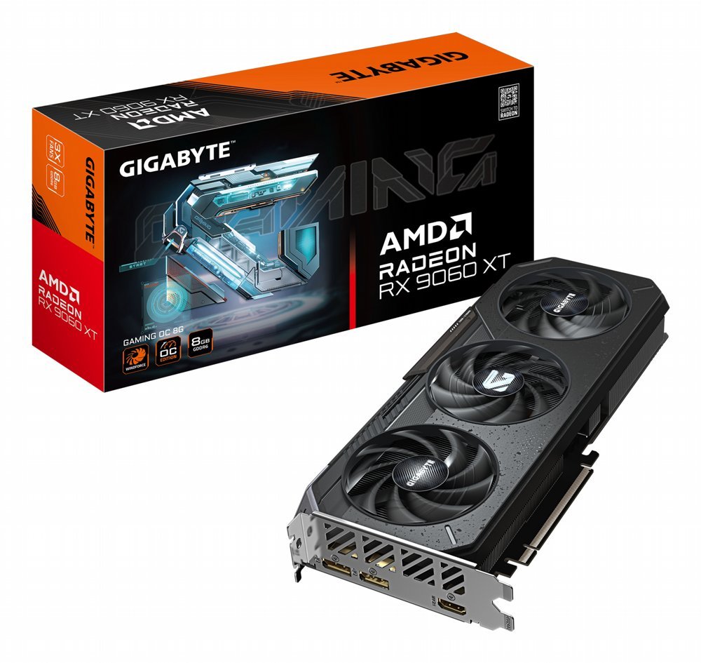 GIGABYTE Radeon RX 9060 XT GAMING OC | 8GB GDDR6 | Videokaart | AMD GPU