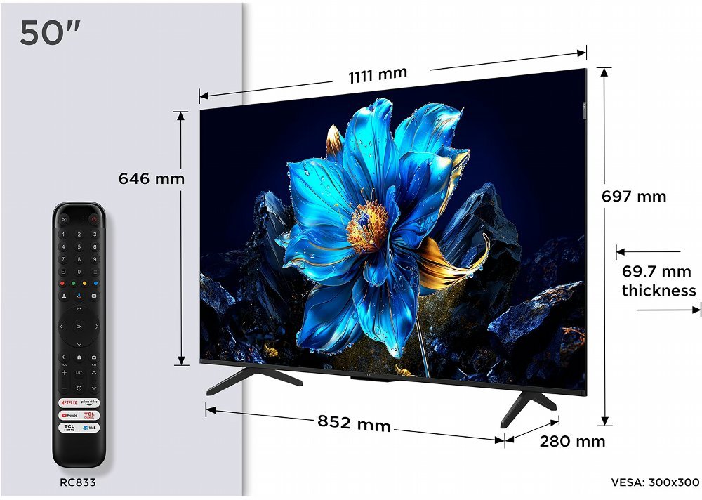 TCL 50P79K | 50" 4K Ultra HD QLED Smart TV | Google TV | Dolby Vision | 60Hz (2025) - Afbeelding 6