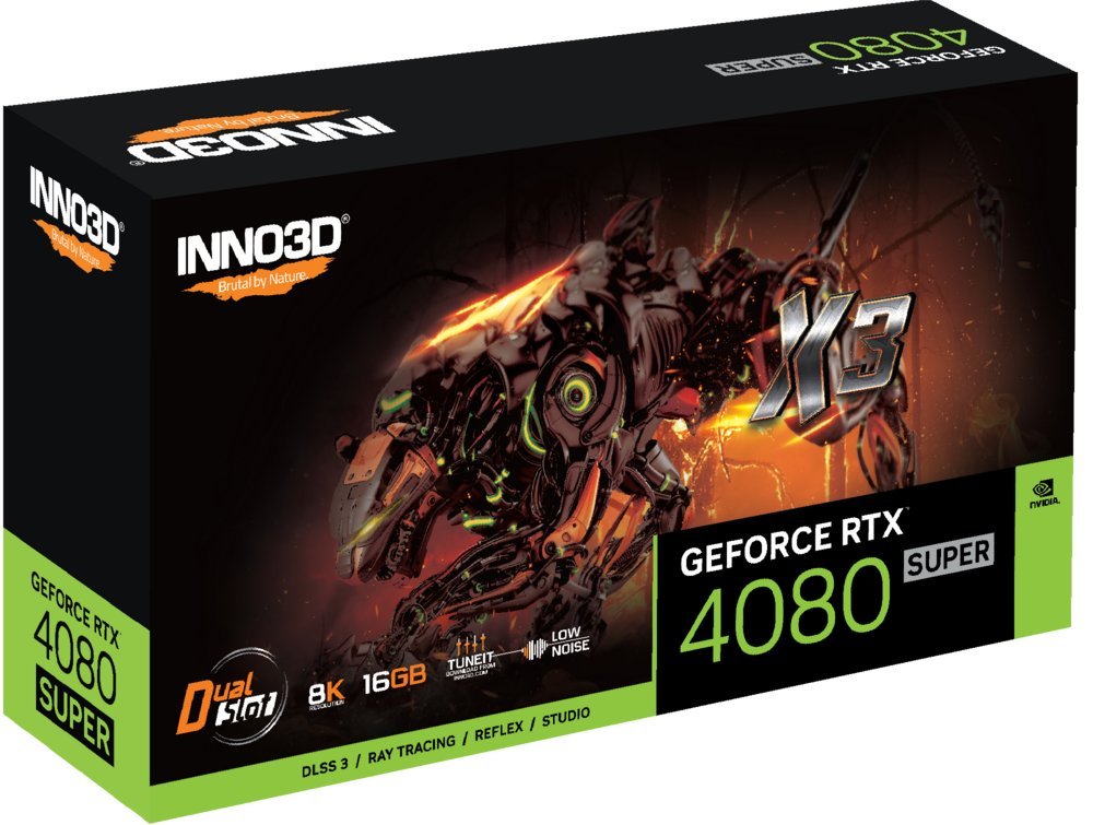 Inno3D GeForce RTX 4080 SUPER X3 | 16GB GDDR6X VRAM | Videokaart | GPU | Nvidia - Afbeelding 4