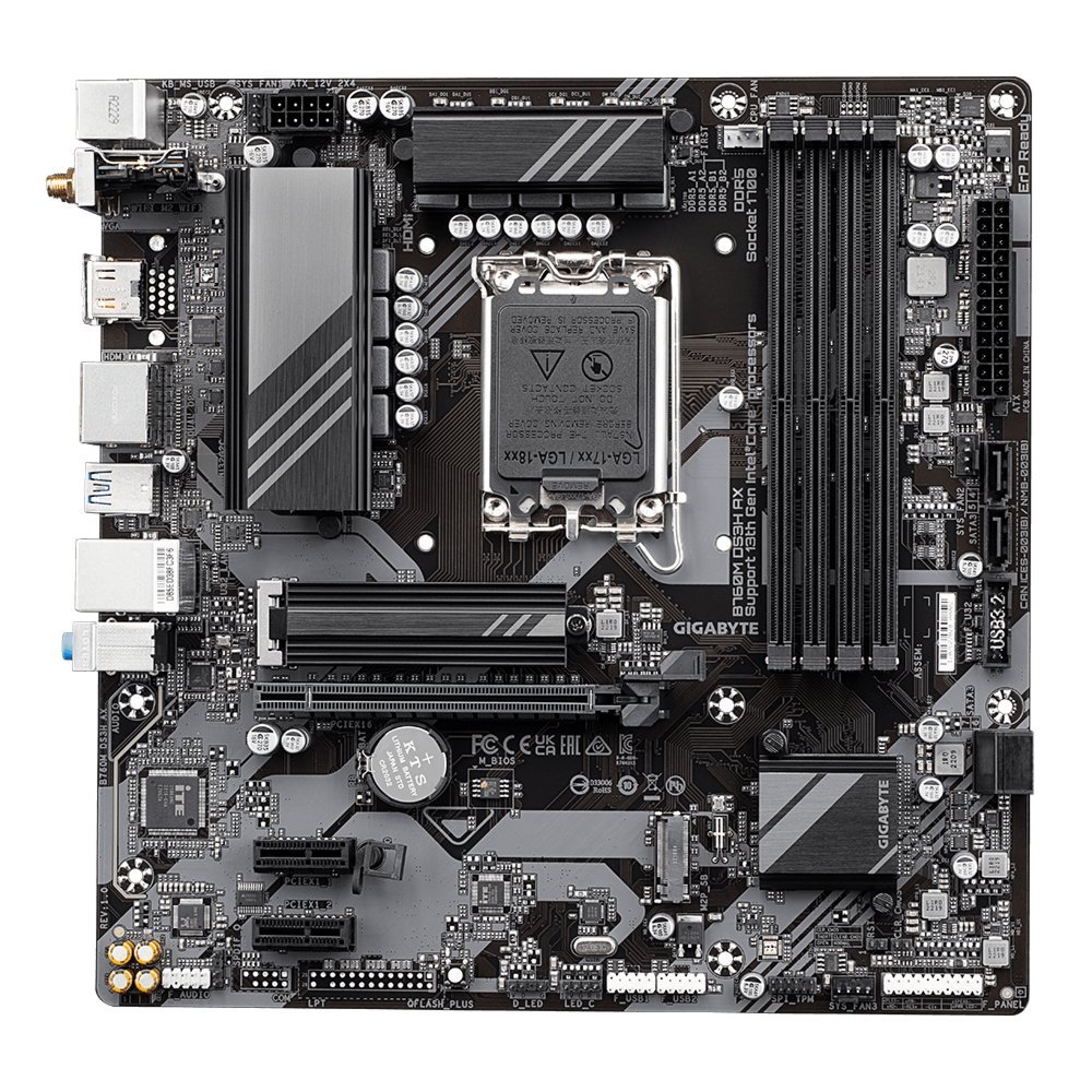Gigabyte B760M DS3H AX (rev. 1.x) | Socket LGA 1700 | Intel B760 | 4xDDR5 | Micro-ATX | Moederbord - Afbeelding 3