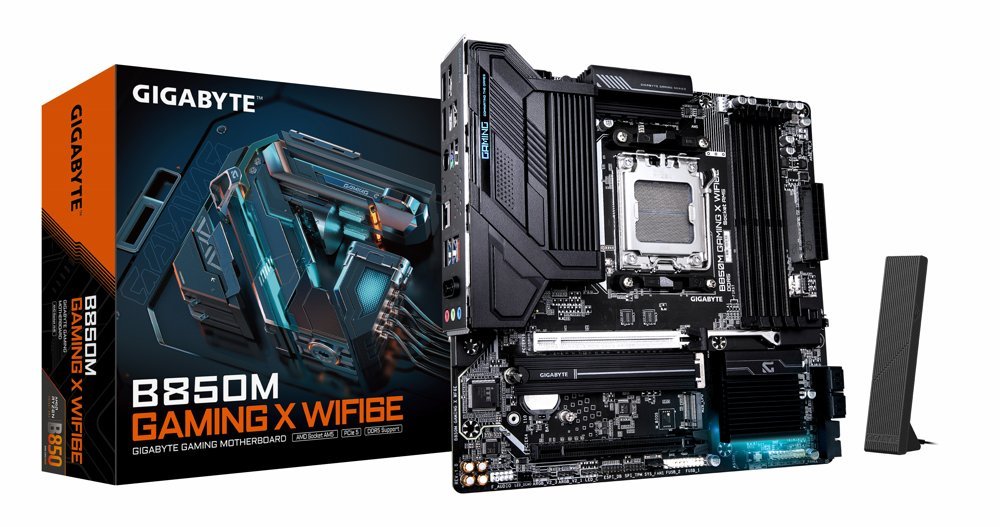 GIGABYTE B850M GAMING X WIFI6E | Socket AM5 | AMD B850 | 4xDDR5 | Micro ATX | Moederbord