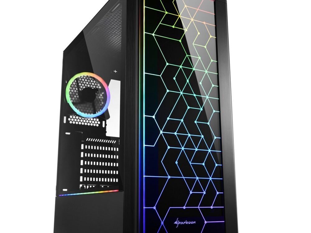 Sharkoon RGB LIT 100 | Midi Tower Case | Zwart