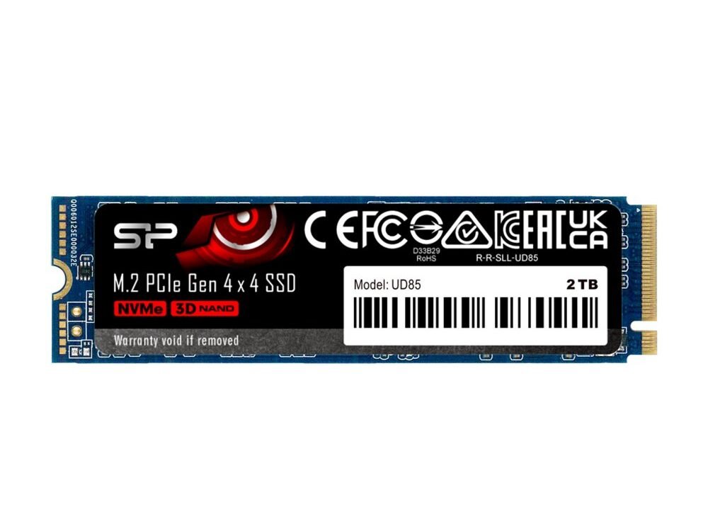 Silicon Power UD85 | 250GB NVMe SSD | M.2 Gen4 | 3.300MB/s Lezen | 1.300MB/s Schrijven