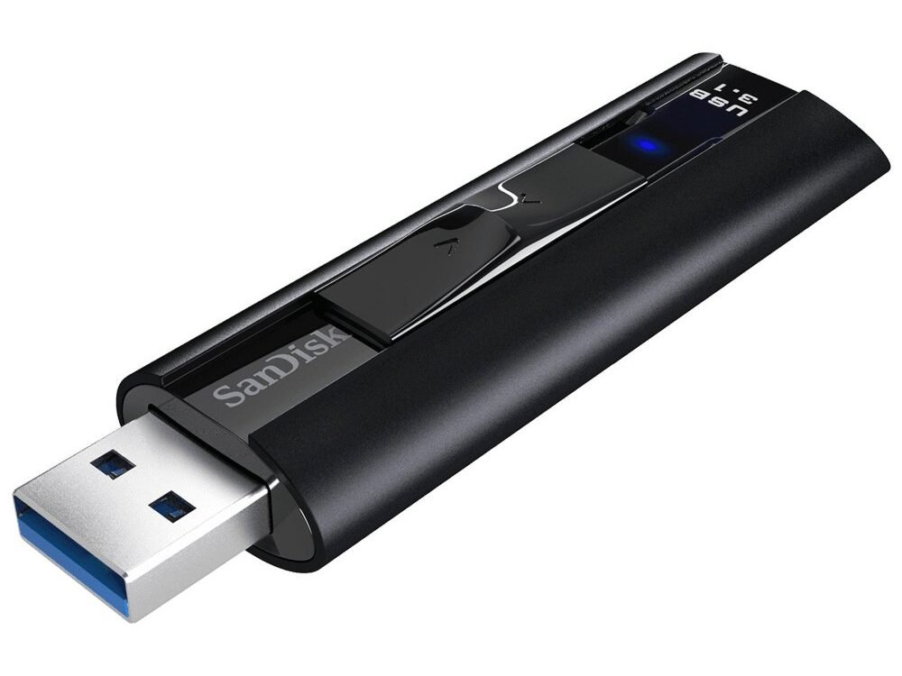 SanDisk Extreme Pro | 128GB USB-A 3.2 Flash Drive | Zwart