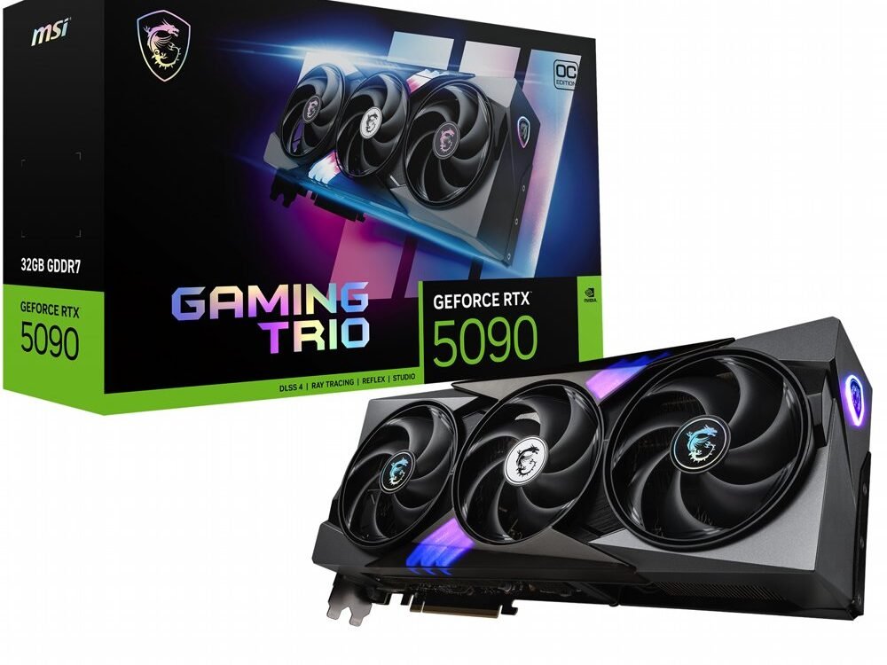 MSI GeForce RTX 5090 GAMING TRIO OC | 32 GB GDDR7 VRAM | 4K Gaming & AI | Videokaart | GPU | Nvidia