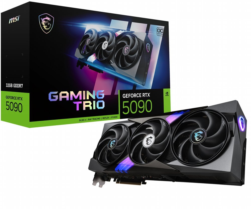 MSI GeForce RTX 5090 GAMING TRIO OC | 32 GB GDDR7 VRAM | 4K Gaming & AI | Videokaart | GPU | Nvidia