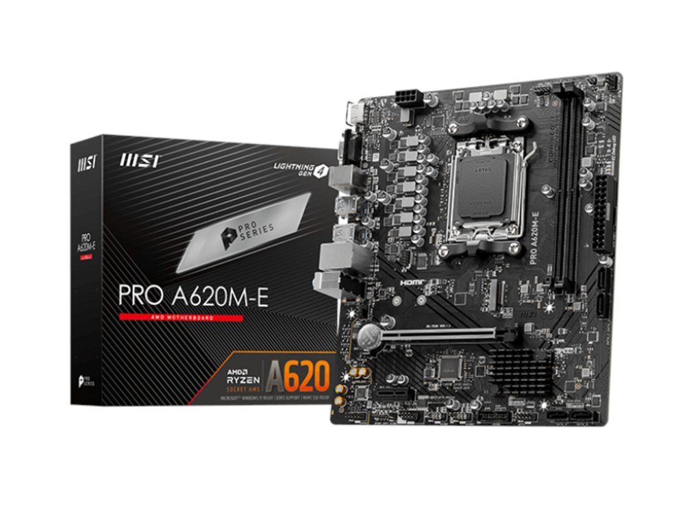 MSI PRO A620M-E | Socket AM5 | AMD A620 | 2xDDR5 | Micro-ATX | Moederbord