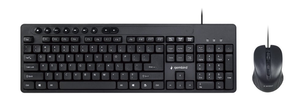 Gembird KBS-UM-04 | Bedrade Muis en Toetsenbordcombo | QWERTY
