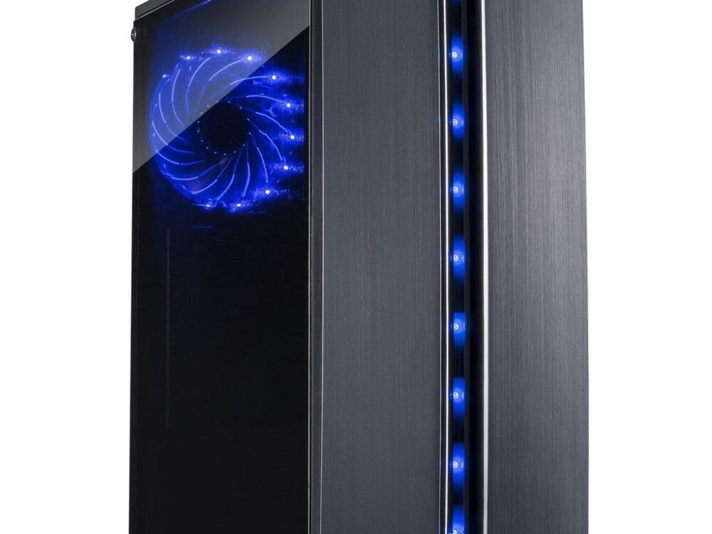 Inter-Tech Thunder Blue Light | Midi Tower Case | Zwart