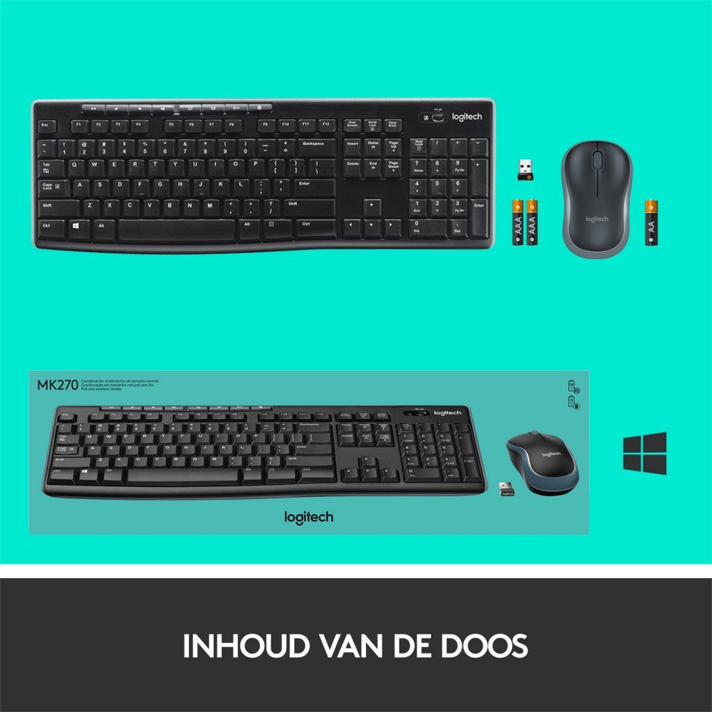 QWERTZ | Logitech MK270 | Draadloze Muis en Toetsenbordcombo | QWERTZ - Afbeelding 16
