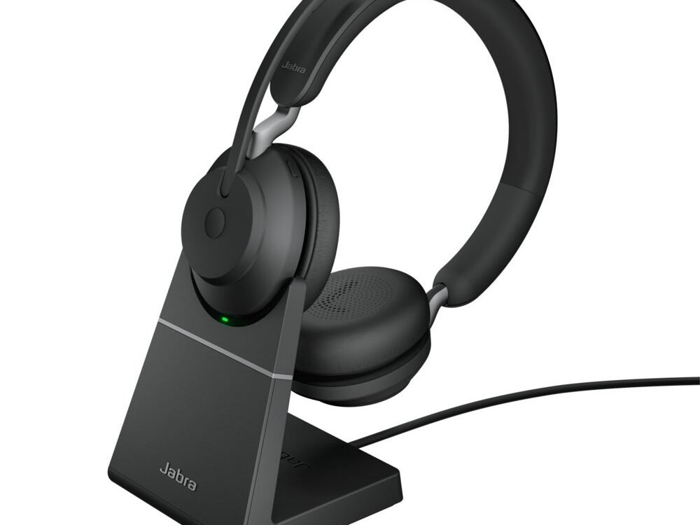 Jabra Evolve2 65 | Draadloze On-ear Headset | USB Receiver | Oplaadstation | Zwart