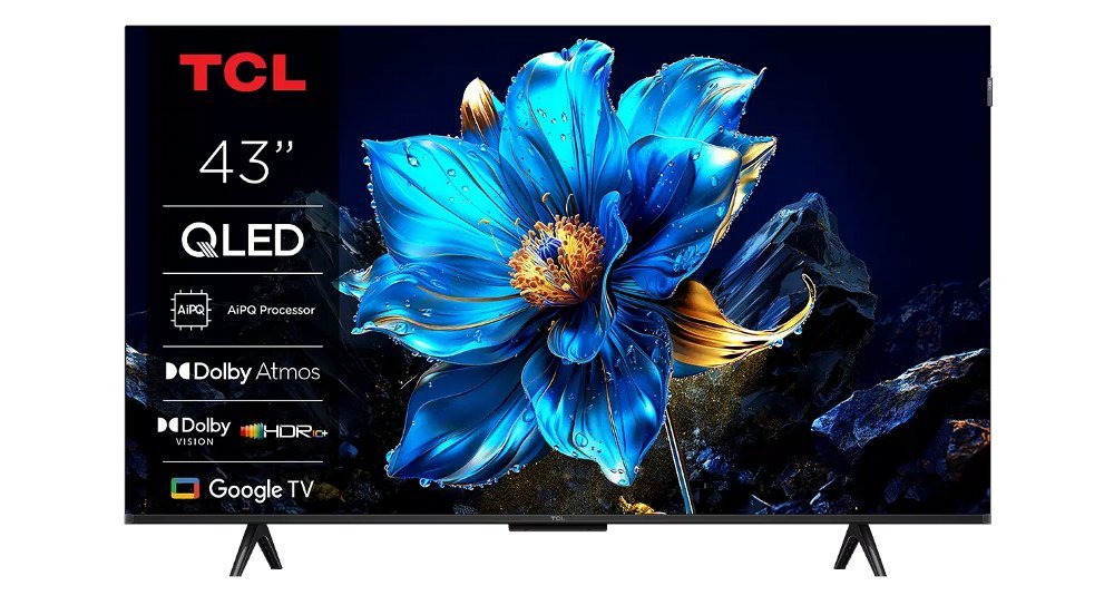 TCL 43P79K | 43" 4K Ultra HD QLED Smart TV | Google TV | Dolby Vision | 60Hz (2025)