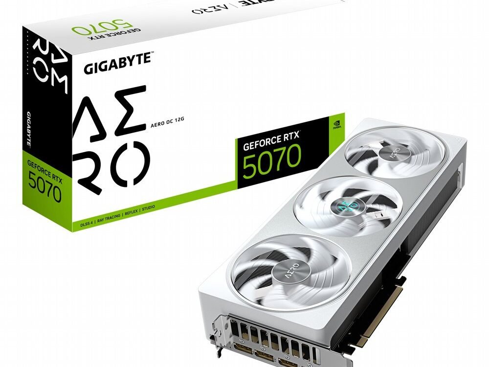 GIGABYTE GeForce RTX 5070 AERO OC | 12GB GDDR7 | DLSS 4 | Videokaart | Nvidia GPU