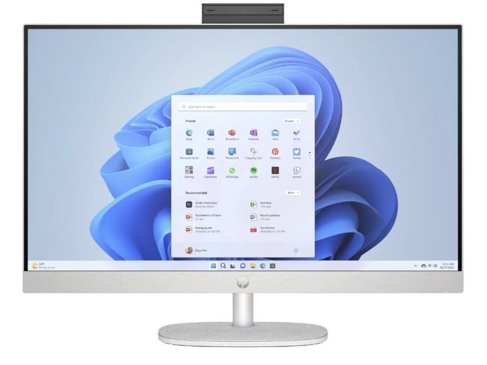 HP All-in-One 27-cr0108ng | 27" Full HD IPS | Intel Core i3-N300 | 8GB RAM | 512GB SSD | Windows 11 Home | Zonder Toetsenbord en Muis