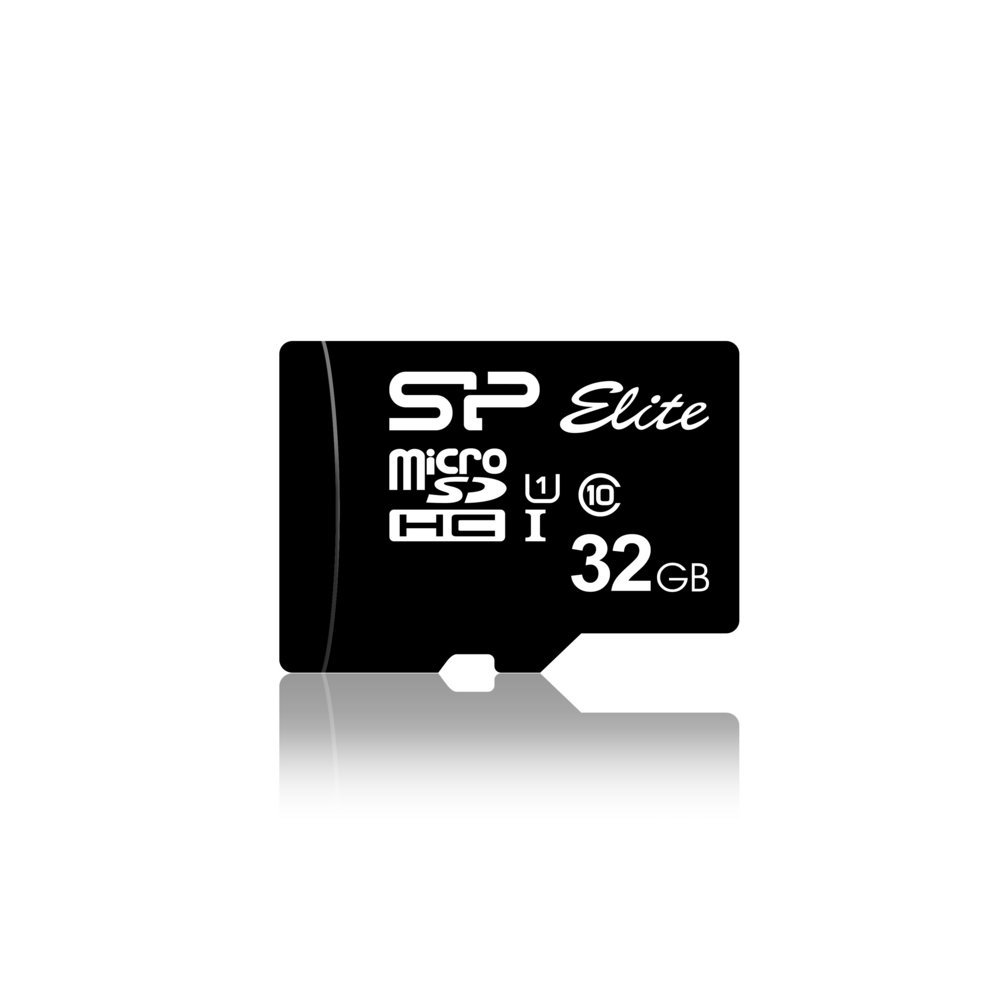 Silicon Power Elite | MicroSDHC | 32GB | Class 10 | UHS-I U1 | Tot 85MB/s | Inclusief SD-adapter | Zwart