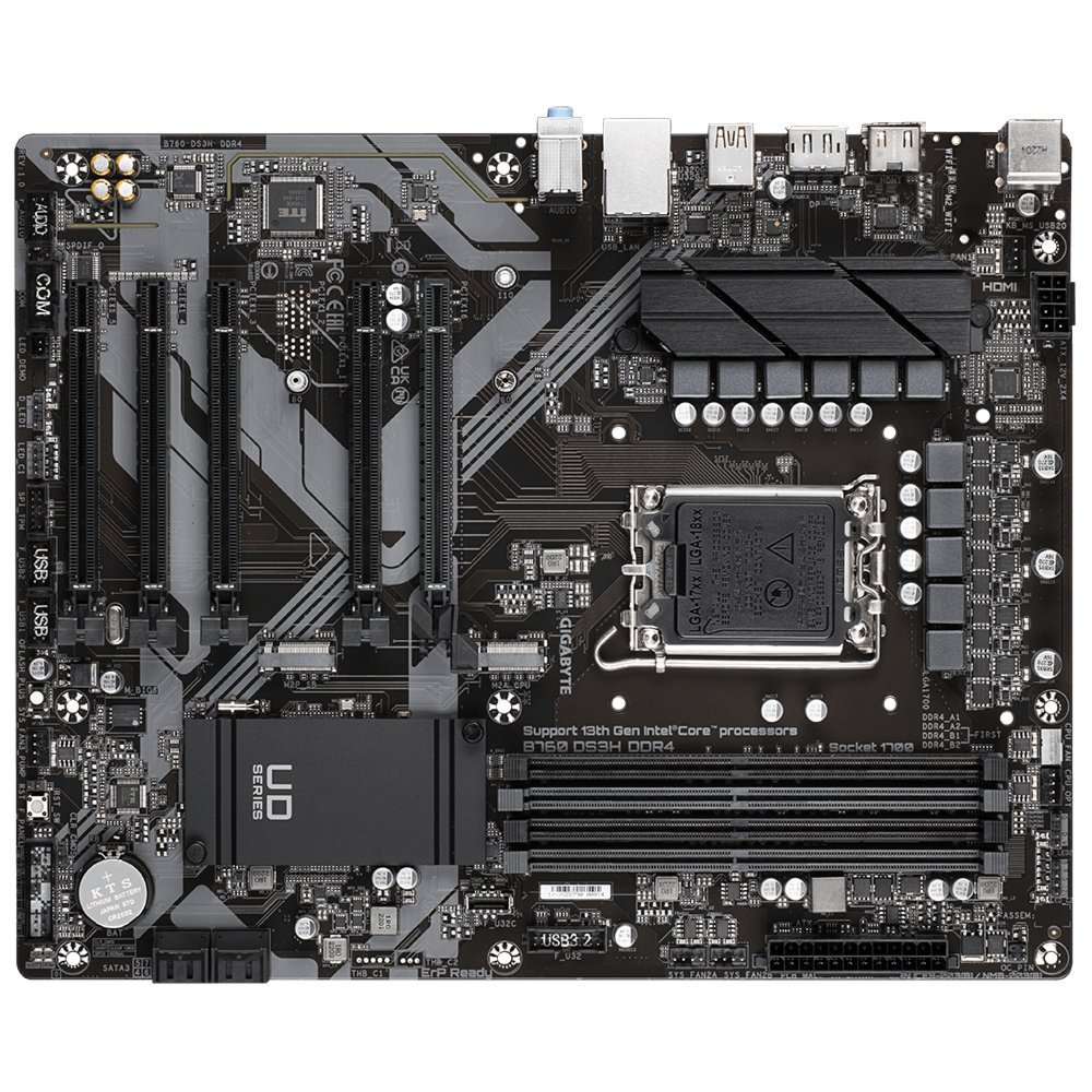 Gigabyte B760 DS3H | Socket LGA 1700 | Intel B760 | 4xDDR4 | ATX | Moederbord - Afbeelding 5