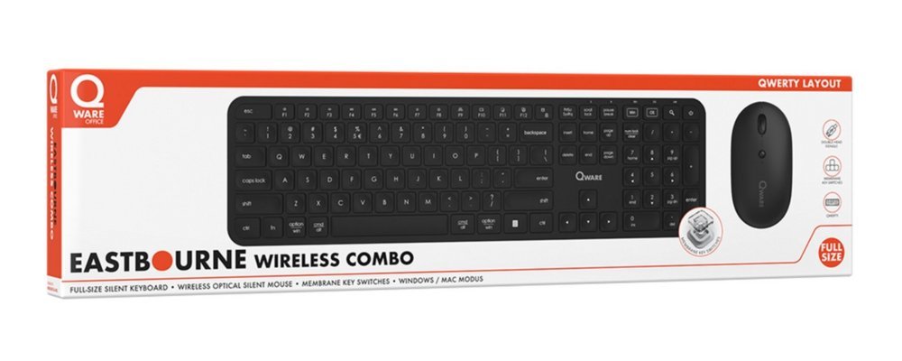 Qware Eastbourne | Draadloze Muis en Toetsenbordcombo | QWERTY - Afbeelding 7