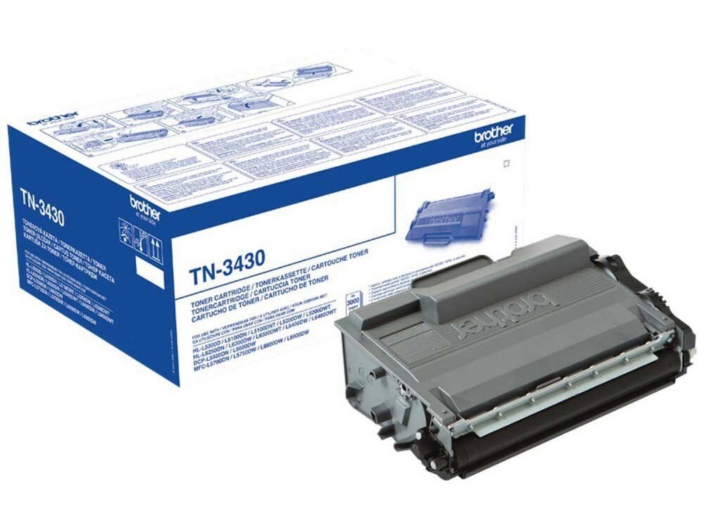 Brother TN-3430 Tonercartridge | Circa 3.000 Pagina's A4 | Conform ISO/IEC 19752