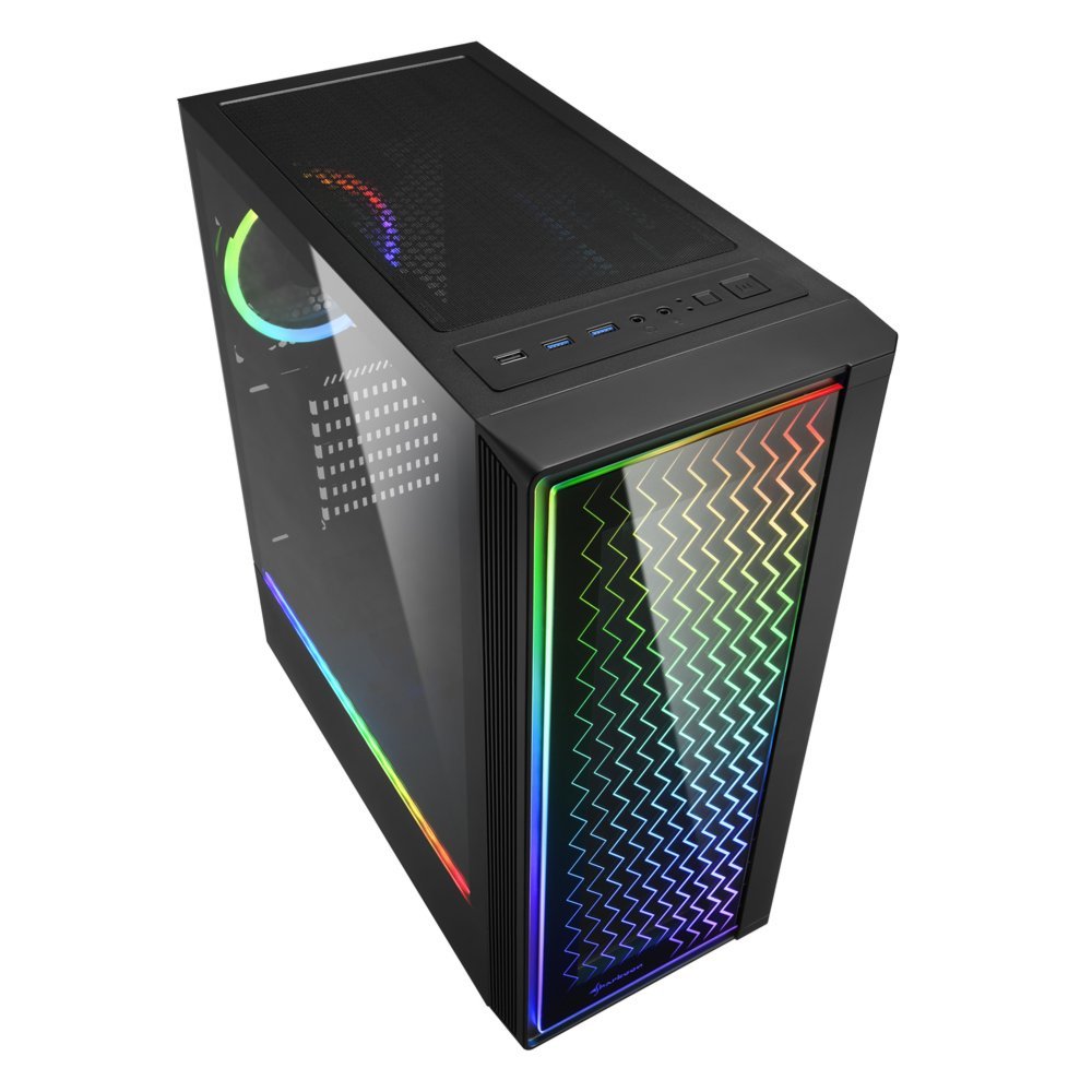 Sharkoon RGB LIT 200 | Midi Tower Behuizing | Zwart - Afbeelding 5
