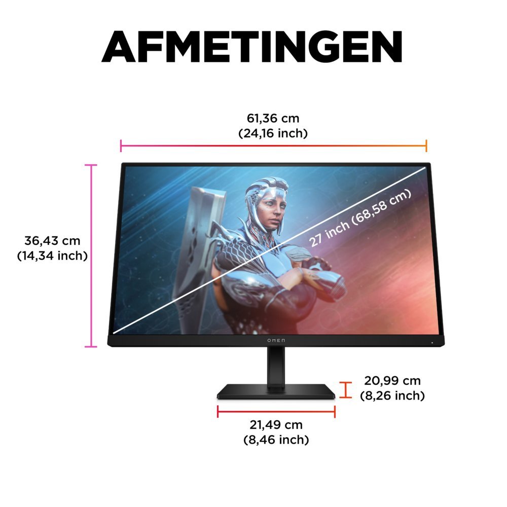 HP Omen 780F9AA 27" | 1920 x 1080 IPS | 165Hz | Gaming Monitor - Afbeelding 9