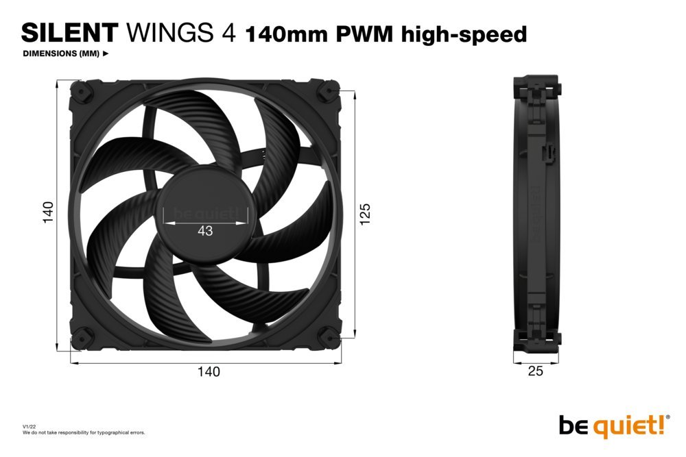 be quiet! Silent Wings 4 | 140mm PWM Case Fan | Zwart - Afbeelding 6