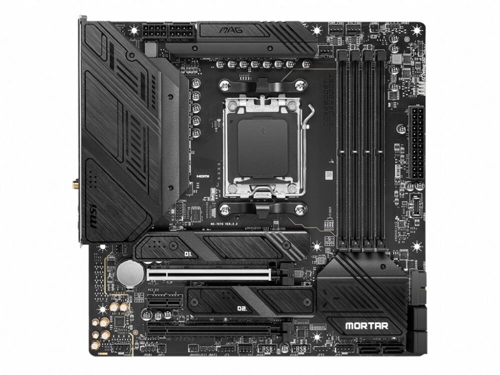 MSI MAG B650M Mortar WIFI | Socket AM5 | AMD B650 | 4xDDR5 | Micro-ATX | Moederbord