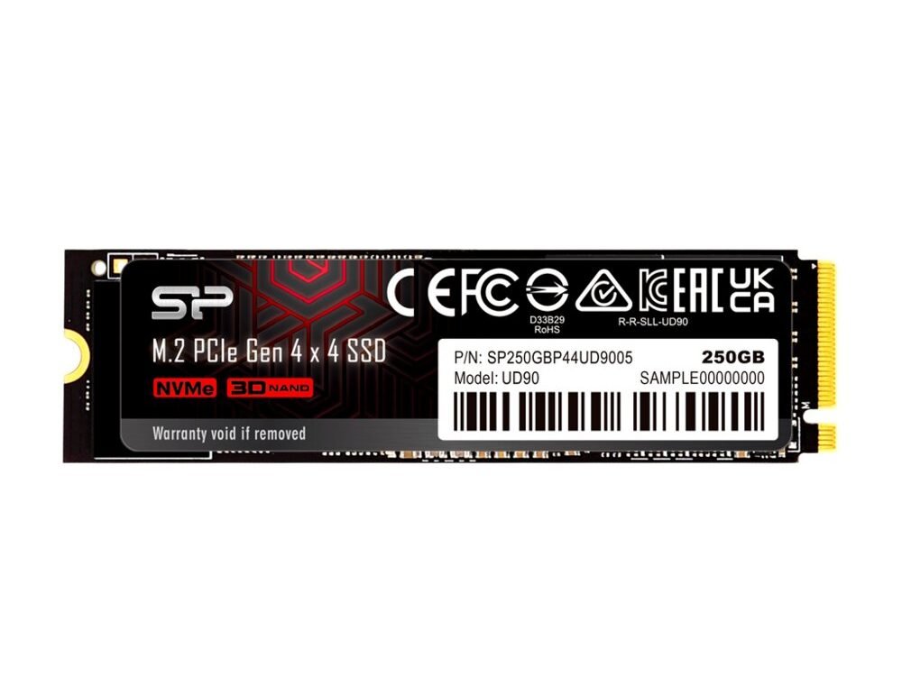 Silicon Power UD90 | 250GB NVMe SSD | M.2 Gen4 | 4.800MB/s Lezen | 4.200MB/s Schrijven