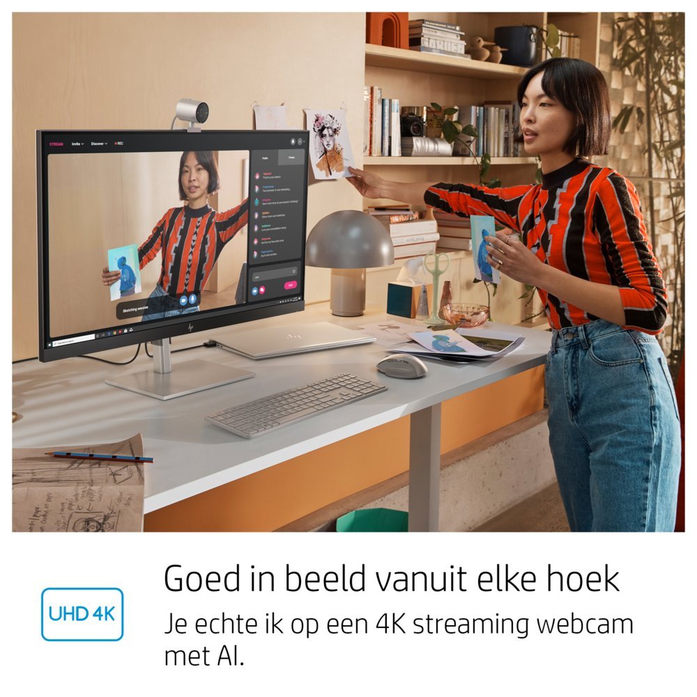 HP 950 UHD | 4K 30FPS USB Webcam met Microfoon - Afbeelding 14