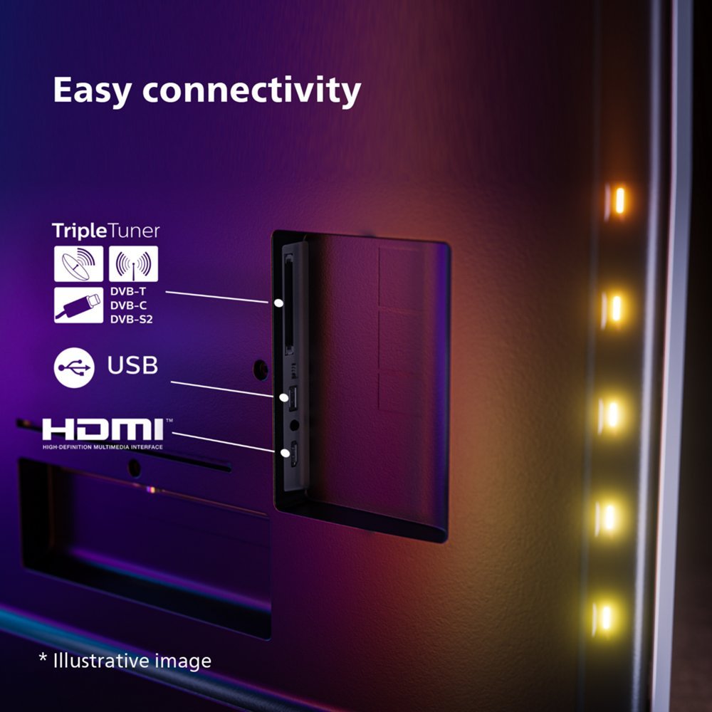 Philips The One 55PUS8949 | 55" 4K Ultra HD LED Ambilight Smart TV | Titan OS | Dolby Vision | AI Sound | 144Hz - Afbeelding 11