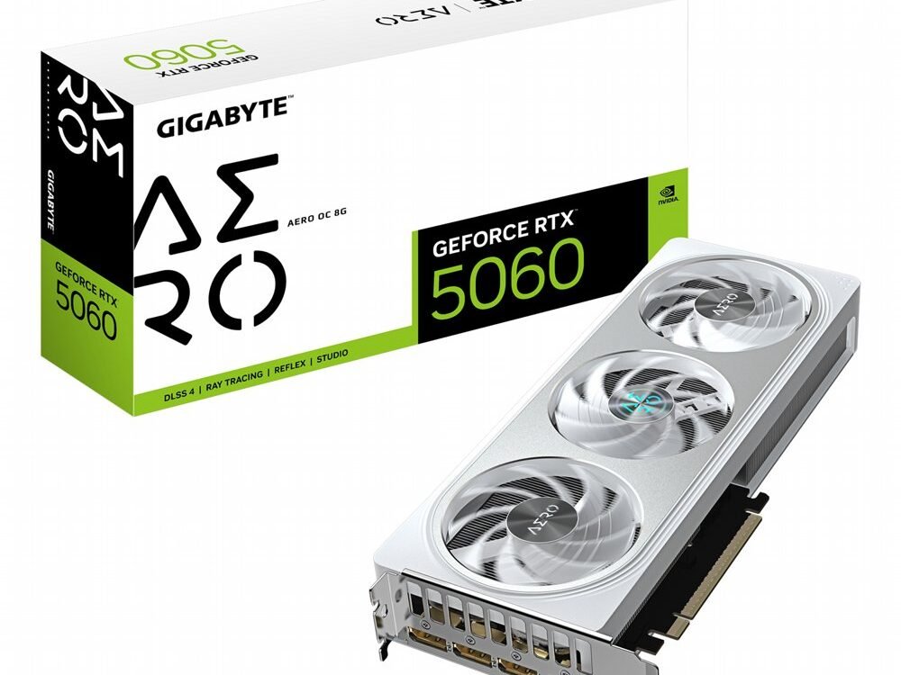 GIGABYTE GeForce RTX 5060 AERO OC | 8GB GDDR7 | DLSS 4 | Videokaart | Nvidia GPU