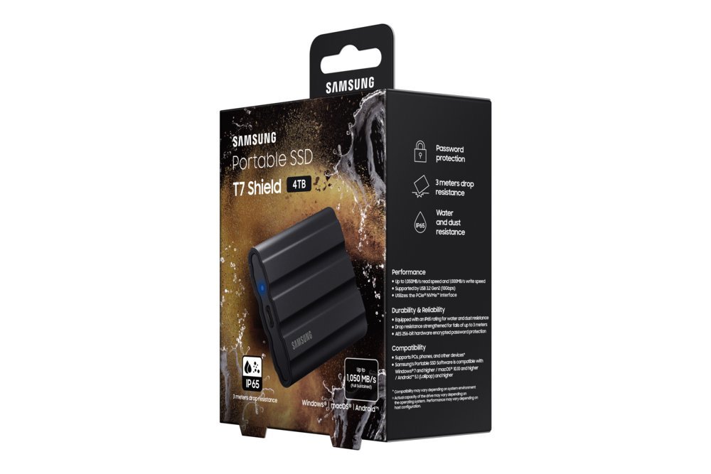 Samsung T7 Shield 4TB Portable SSD | 1.050MB/s | Zwart - Afbeelding 12