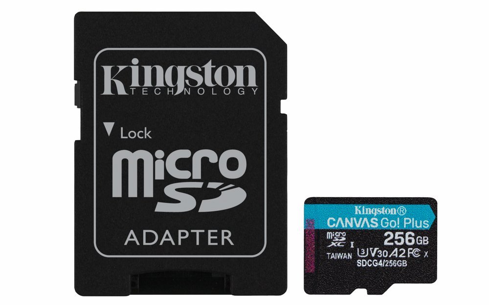 Kingston Technology microSDXC 256GB | Canvas Go! Plus Gen4 | 200MB/s | A2 | U3 | V30 | + Adapter