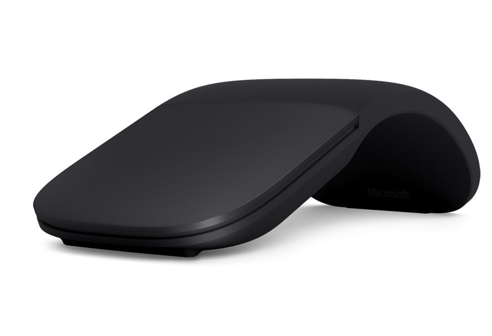 Microsoft Arc Mouse | Draadloze Muis | Links- en Rechtshandig | Bluetooth | 1000 DPI | Zwart