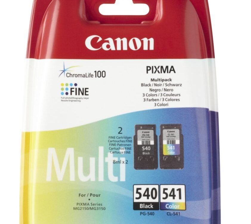 Canon PG-540/CL-541 | Originele Zwarte/Cyaan/Magenta/Geel Inktcartridges | 2-Pack
