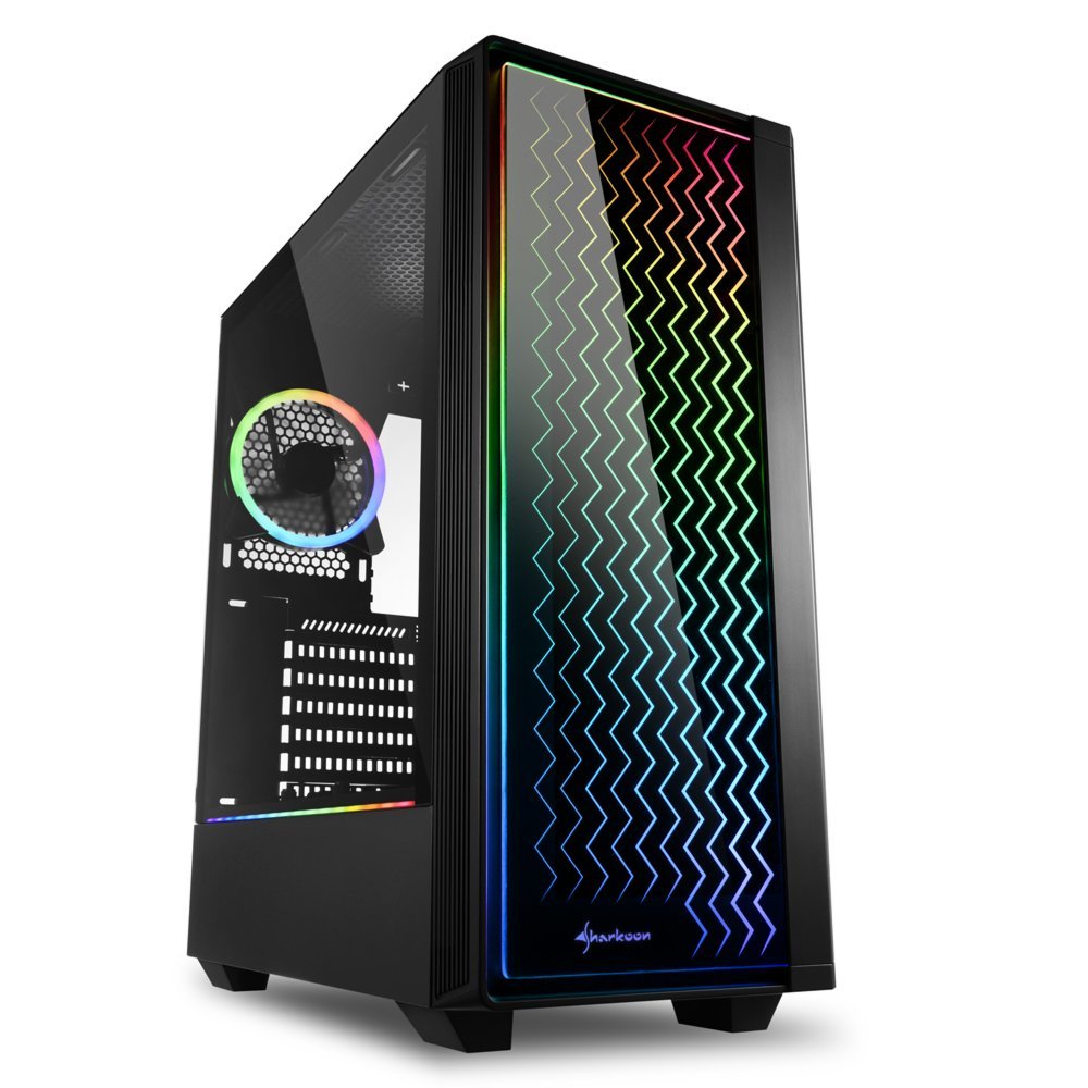 Sharkoon RGB LIT 200 | Midi Tower Behuizing | Zwart
