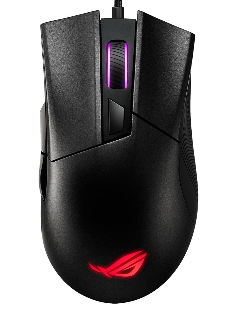 ASUS ROG Gladius II Core | Bedrade Gaming Muis | Rechtshandig | USB-A | 6200 DPI | Zwart