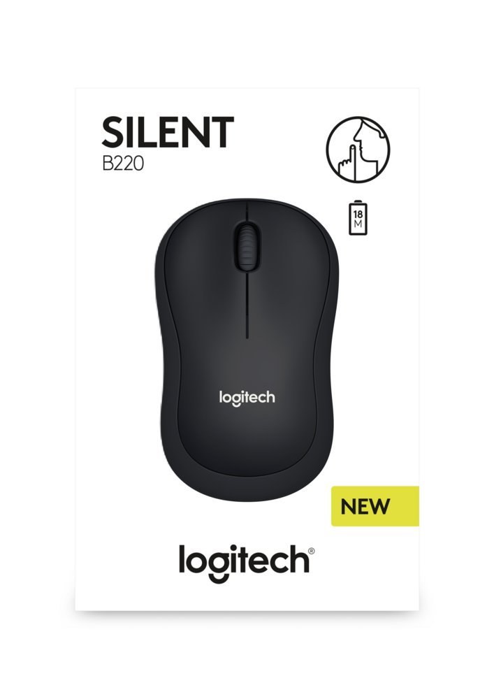 Logitech B220 Silent | Draadloze Muis | Links- en Rechtshandig | RF | 1000 DPI | Zwart - Afbeelding 3