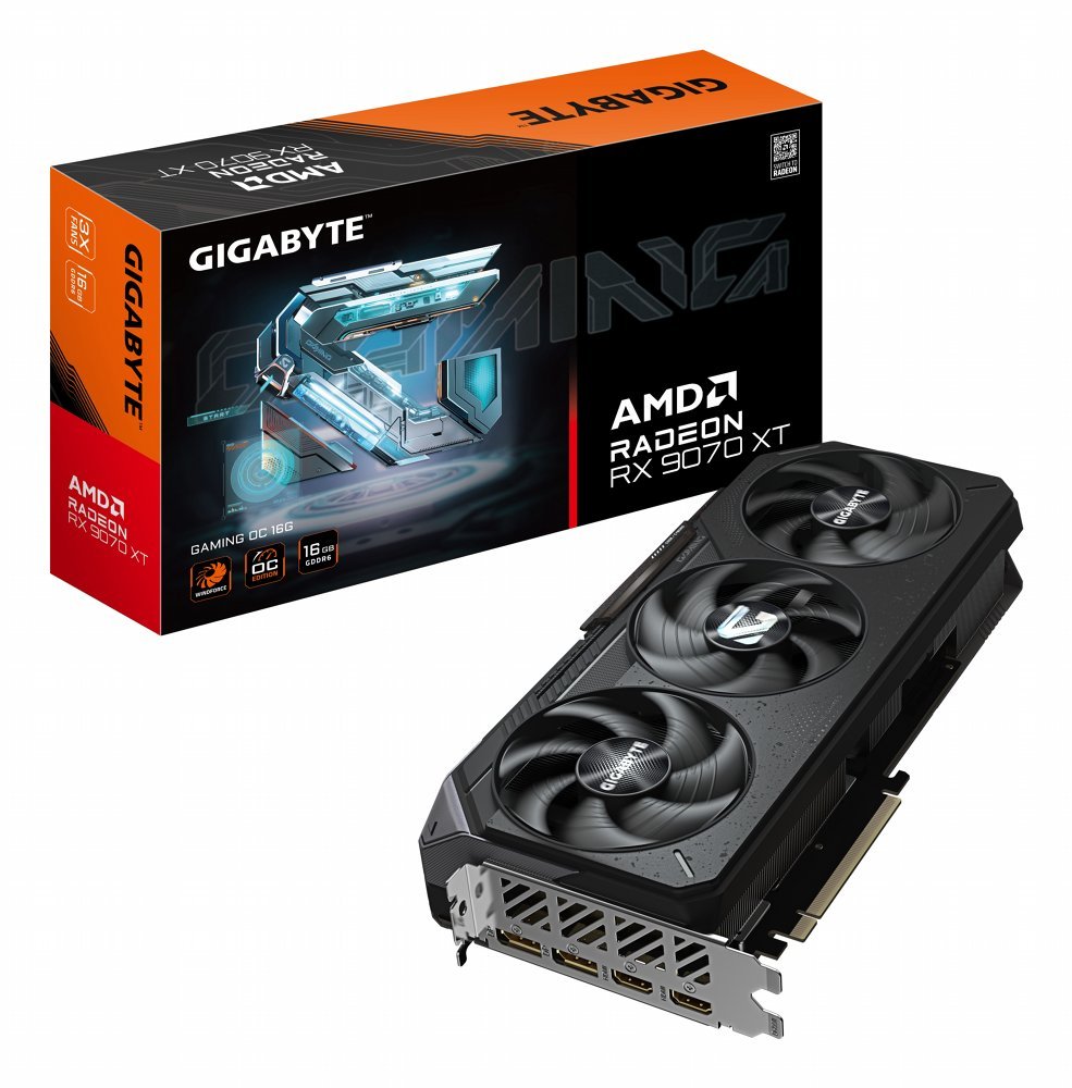 Gigabyte Radeon RX 9070 XT GAMING OC | 16GB GDDR6 VRAM | Videokaart | GPU | AMD
