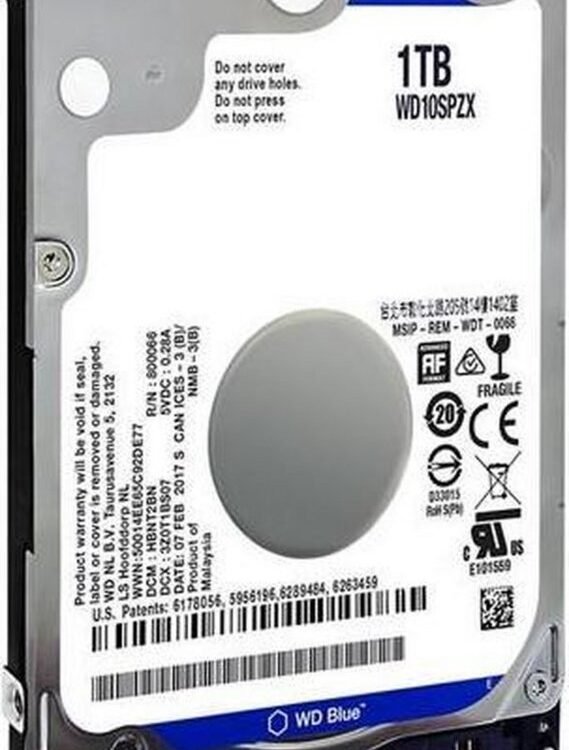 Western Digital Blue | 1TB | 2.5" | SATA III | PULLED