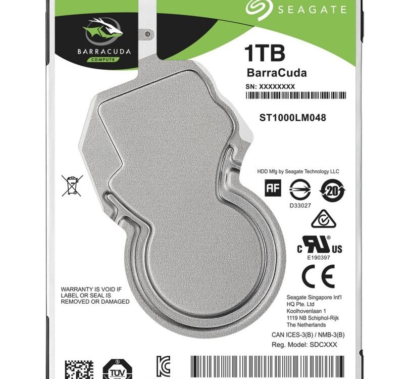 Seagate Barracuda HDD 2.5" | 1TB SATA III | 5400RPM
