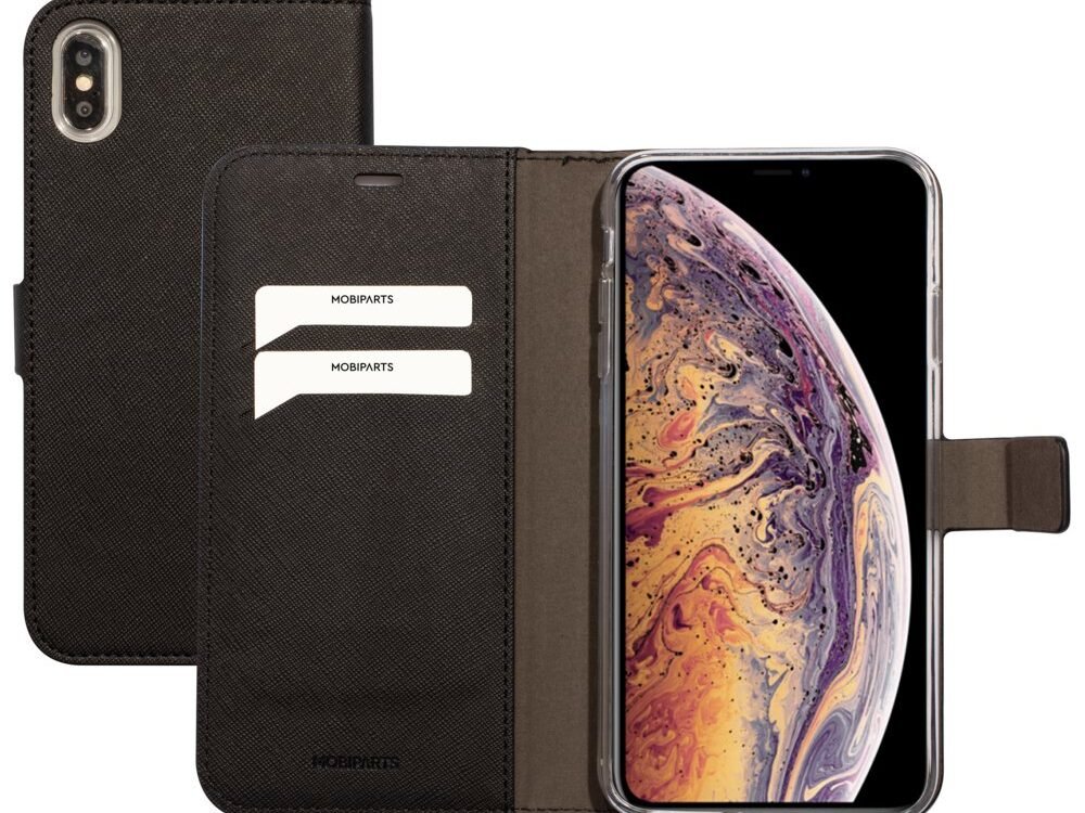 Mobiparts Saffiano Wallet Case | Apple iPhone XS Max | Black
