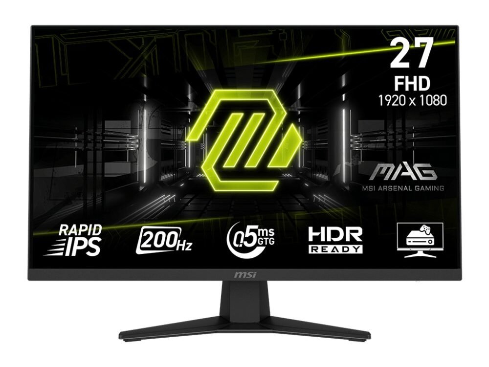 MSI MAG 274F | 27" | Full HD IPS | 200 Hz | DisplayPort | HDMI | Gaming Monitor | Zwart