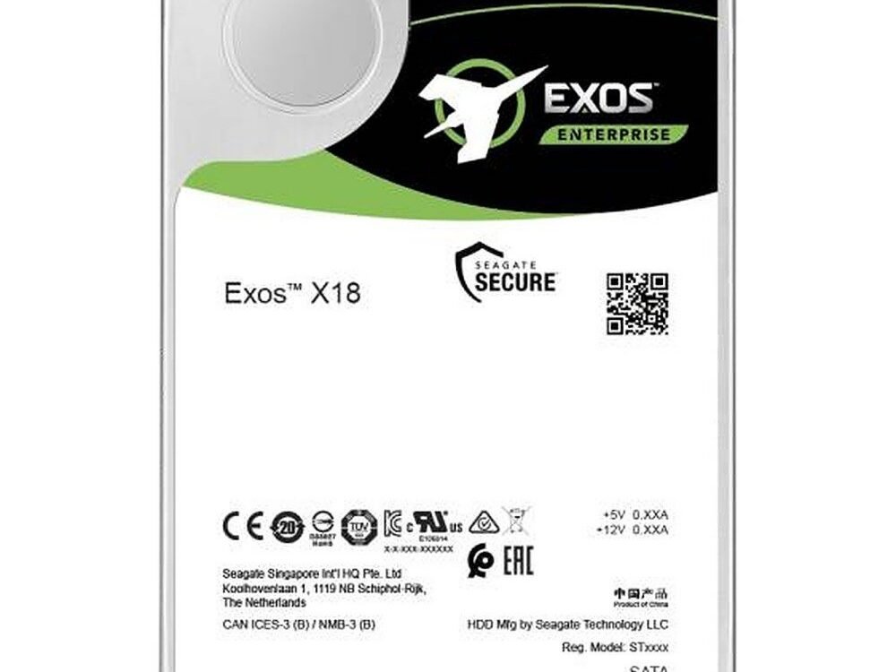 Seagate Exos X18 Enterprise HDD 3.5" | 16TB SATA III | 7200RPM