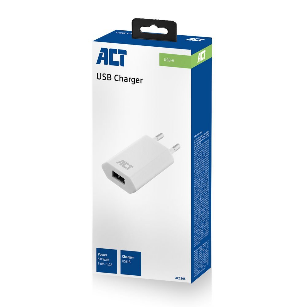 ACT AC2105 oplader voor mobiele apparatuur Wit Binnen - Afbeelding 5