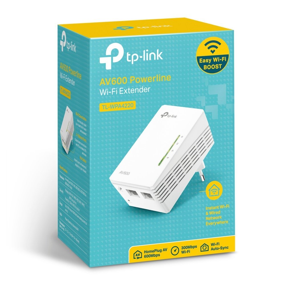 TP-Link TL-WPA4220 | Powerline Adapter | 500 Mbps Powerline | Wi-Fi N300 | Fast Ethernet | Wit - Afbeelding 4