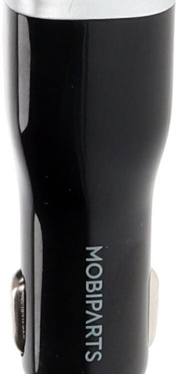 Mobiparts Car Charger | Dual USB-A & USB-C Autolader 12W | Zwart