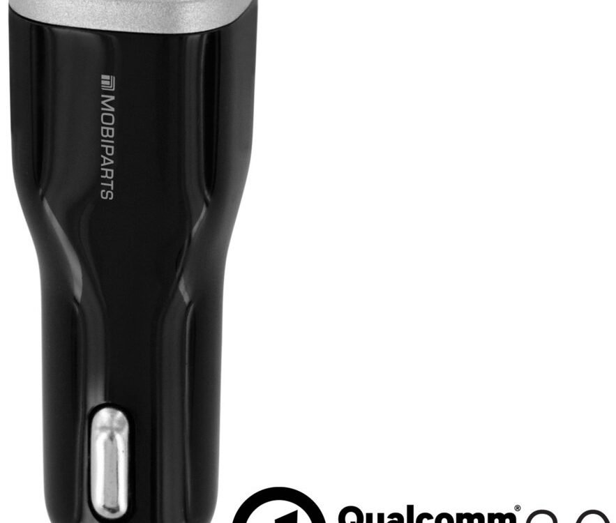 Mobiparts Quick Charge Car Charger | Dual USB | 18W & 5A | Black