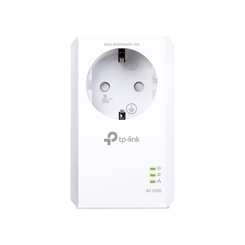 TP-Link TL-PA7017P KIT | Powerline Adapter | 1000 Mbps | Gigabit Ethernet | Met Stopcontact | Wit - Afbeelding 3